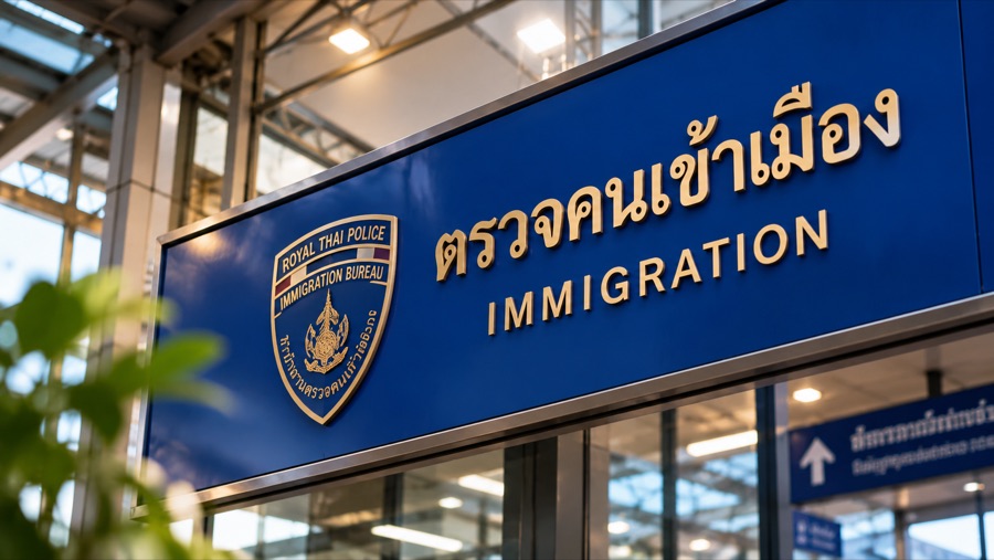 ป้ายสำนักงานตรวจคนเข้าเมือง